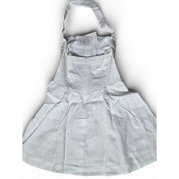 New with Tags Reformation White Linen Halter Mini Dress Size 10 Boho Breathable - Picture 5 of 14